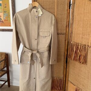 Hermès Beige Monogram Zip Jacket